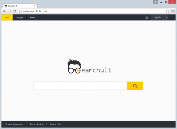 Home page changed to searchult.com because of the adware