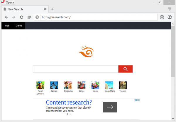 Piesearch.com screenshot