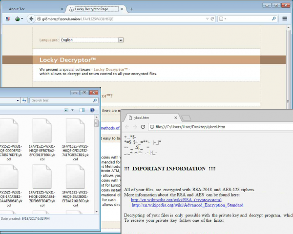 ykcol file virus screenshots