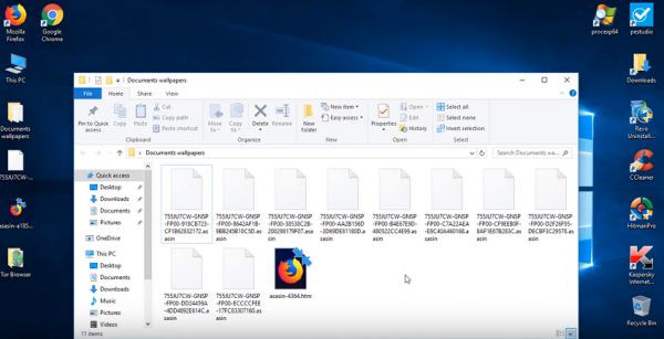 Asasin Ransomware Enrypted Folder